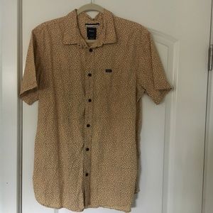 RVCA Button down- Love Shirt - Short-Sleeve - L